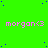 Green background with scattered blue dots and repeated pink text 'morgan<3' in a pattern