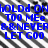Blue pixelated text on a black-and-white striped background with a smiley face, reading 'HOLD ON TO ME & NEVER LET GO' and 'i LOVE YUHH!!' in a retro digital style.