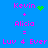Pixelated blue background with pink text and green pixel art symbols showing 'Kevin + Alicia = Luv 4 Ever' in two side-by-side