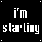 A black-and-white pixel art image with white text and a smiley face icon on a gray background, showing the phrase "i'm to love starting your lies" in blocky font.