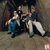 Two side-by-side animated frames from a buddy icon showing Linkin Park band members on the left and a red "LP" logo on the right, with pixelated low-resolution rendering.