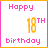 A 5x5 contact sheet of animated birthday icon frames showing