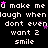 Pixelated text repeats 'u make me laugh whenlaugh don't even want 2 smile' with pink stars on black background, animated by star movement.