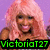 A four- shows a person with pink hair against a purple background, each displaying different text overlays