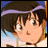 A pixelated anime-style character with brown hair and a purple headband appears on the left side of a contact sheet, while stylized text reads "Anime IM" and "COM" on the right against a black background.