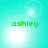 Green text 'ashley' on cyan background with four distinct bright white light effects in different positions across the animation.