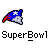 Pixelated buddy icons display New England Patriots and Los Angeles Rams football helmets with 'Pats' text, 'Rams' text, and 'SuperBowl' labels on a gray background.