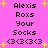 Pixelated text and symbols on a bright pink background with yellow starbursts, animated to shift positions.