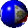 Animated sequence of blue spheres displaying Philippine flag elements and 'pinoy' text in white, transitioning through various states.