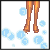Pixel art contact sheet showing a 3x2 grid of animated frames depicting a cartoon woman in various stages of bathing with blue bubbles and repeated text "squeaky clean" at the bottom.