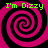 Four identical pink and black spiral patterns arranged in a with green text reading "I'm Dizzy" above each spiral