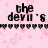 Pixelated text on pink floral background with heart symbols, featuring 'the devil's triangle!' and names 'Brielle Jaime Lauren' in black block letters.