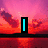 Pixelated text and heart symbols on a pink-orange gradient background with dark silhouettes.