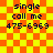 Yellow and orange checkered background with dark blue text reading "single call me 475-6969" in two identical , one with a faint heart outline overlay