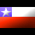Animated sequence showing red handwritten text and a Chilean flag on alternating black-and-white striped backgrounds.