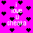 Pixelated pink background with black heart shapes and white text reading 'i love u cheaka' in a repeating pattern.