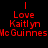 Red pixelated text on four background quadrants: black, gray, white, and gray, reading "I Love Kaitlyn Me Guinnes" with partial text overlap.