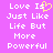 Pixelated text on a solid purple background with one instance of the word 'Is' replaced by a yellow heart symbol.