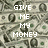 Pixelated static image with white text reading "GIVE ME MY MONEY" over a camouflage-patterned background.