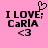 Pink background with black pixelated text reading "I LOVE: CaRlA <3" and a heart symbol above the text.