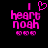 Pixelated pink text and symbols on black background with one version showing a heart symbol replacing the word 'love' in 'I love noah'.