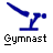 Blue gymnastics apparatus icon with red and black text reading 'Instant Icons .com' on gray background.
