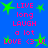 Blue background with green star shapes and pink text reading 'LIVE long LAUGH a lot LOVE <3' in pixelated font.