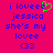 A static pixel art image with a bright pink background displaying blue text and a green heart symbol.