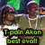 A four- of pixelated images featuring celebrities and sports figures with overlaid text, each showing distinct subjects and color schemes