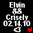 Pixelated text and symbols on black background with red heart animation changing position.
