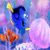 A pixelated image shows a blue fish with yellow fins and an orange clownfish near pink coral against a light background, next to text reading 'My Squishy' on solid blue.