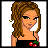 Pixel art of a woman in a black bikini with cherry details, holding a checkered bag, standing on sand with a bottle, and text reading "SPRING BREAK 04".