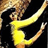 Static 48x48 pixel icon showing a yellow stick figure in mid-dance pose against black background with brown hair and orange limbs.