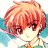 A pixelated anime-style character with orange hair and brown eyes on the left, next to a black background with white text reading "Anime IM" and "c0m" on the right.