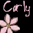 A static image featuring pink floral designs and stylized text on a black background with visible pixelation.