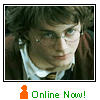 six identical images showing a person with brown hair and glasses in a brown robe over a white shirt and striped tie, each with green 'Online Now!' text and an orange icon below