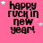 Pink background with black text reading 'happy fuck in new year!' and scattered white stars, animated as star positions shift across frames.