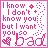 Pixel art contact sheet showing two animated frames of a pink text-based icon with heart and dot patterns.
