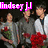 four pixelated images with pink text overlays showing people in various group settings, some holding flowers or props