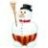 Pixelated image of a cartoon character with a black top hat, brown stick, and red mouth, holding a brown curved object against a white background.