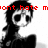 Black-and-white pixelated character with long dark hair and large eyes, red text overlays on a white background.