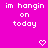 Pixelated text on a bright pink background with two white heart symbols at the bottom.