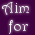 Purple background with white pixelated text reading 'Aim the floor for C' and a crescent moon symbol below.