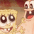 Pixelated cartoon characters with exaggerated expressions on a blue background, featuring yellow text and scrambled letters.