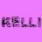 A 4-frame contact sheet of a pixelated text animation showing "KELLI!" in different colors across four quadrants with varying background hues and color schemes.