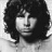 A 48x48 pixel buddy icon split into two frames showing a black-and-white portrait of Jim Morrison on the left and green text "OriginalIcons.com" on a dark green background on the right, displayed as a contact sheet with gray transparency background.