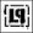 A 4x4 contact sheet of animated frames showing a pixelated L9 logo and text variations in black, white, and gray tones.