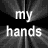 A 4-frame animated contact sheet showing a text-based animation with white and red text over a black-and-white radial burst background, where the central frame's text changes from 'i at' to 'hate you...' across frames.