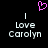 A black background displays two identical pixelated text blocks with a pink heart symbol above them.