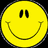 Four distinct smiley face icons arranged in a , each with unique facial features and color schemes